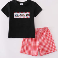 Black Monster truck short set