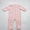 Pink lace trimmed footie