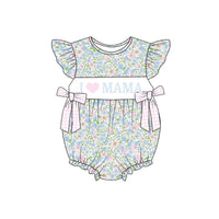 I heart mama smocked bubble