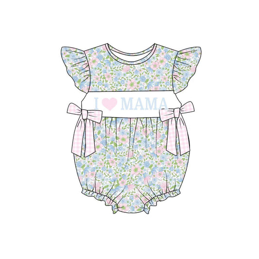 I heart mama smocked bubble