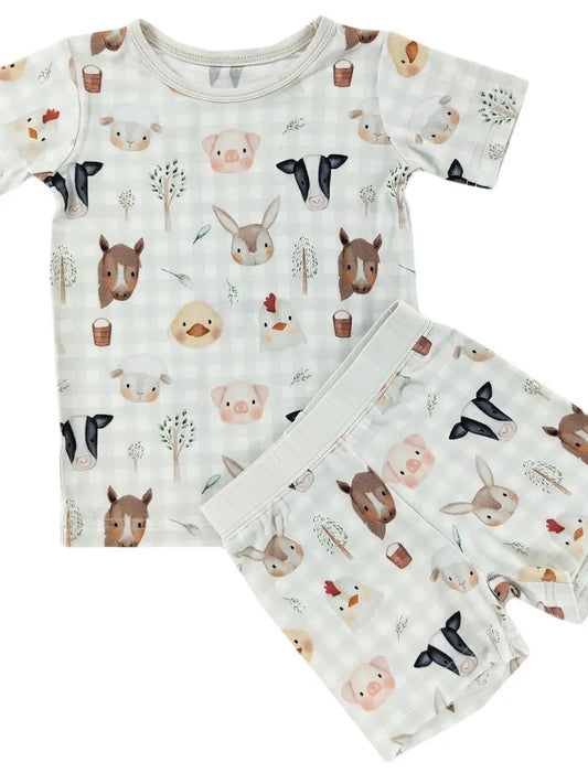 Farm Friends Bamboo Short Set