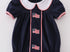 Navy flag ruffle bubble