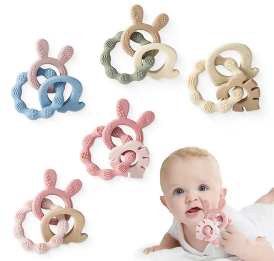 Silicone teether ring