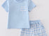 Blue gingham short set