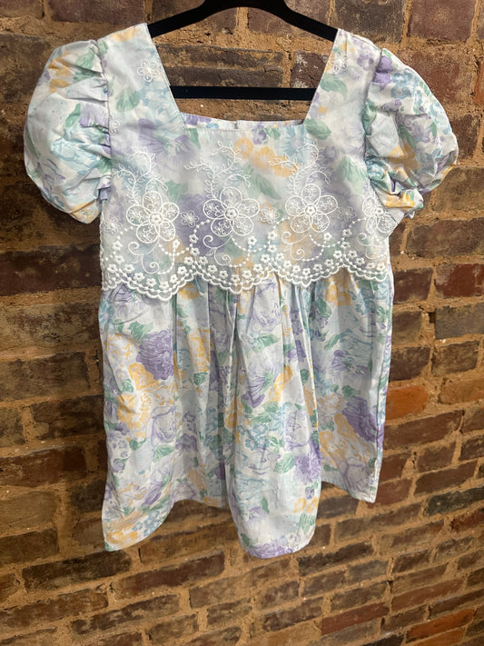 Purple lace girls dress