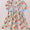 Red floral smocked dress