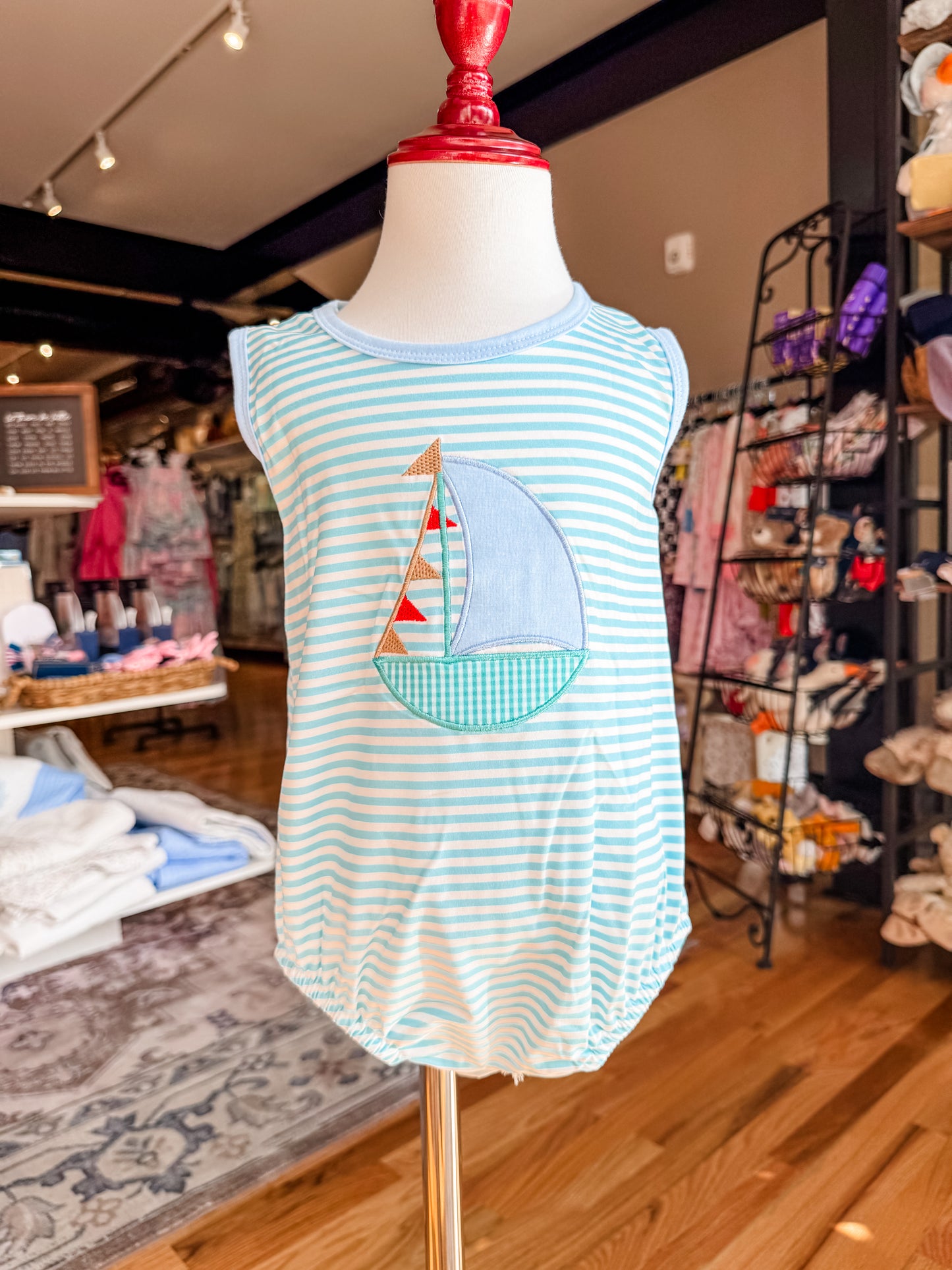 Sailboat striped boys  bubble