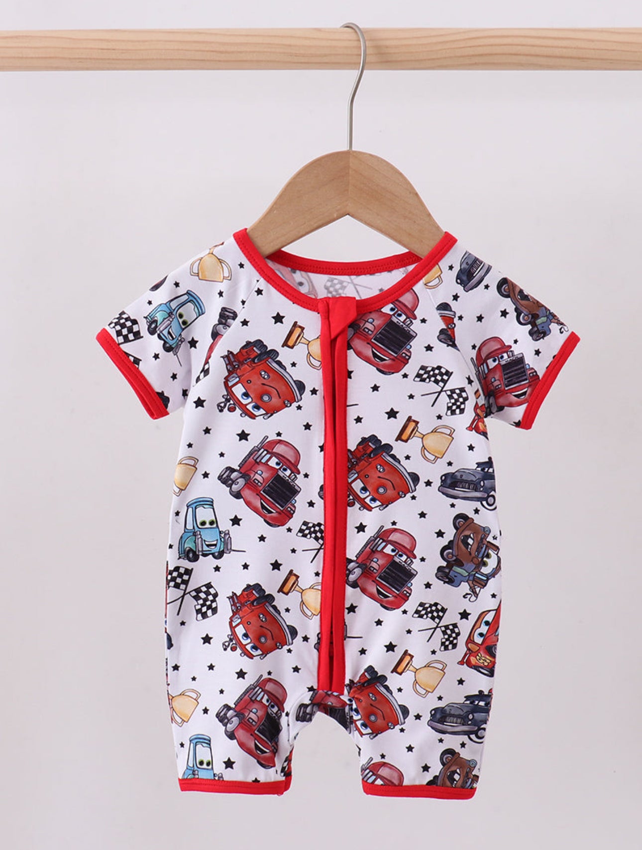 Truck & Car  bamboo romper