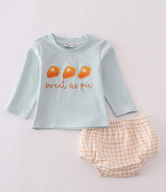 Sweet as pie french knot bloomer set