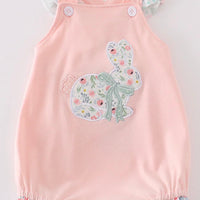 Pink floral bunny bubble