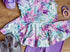 Purple floral biker set