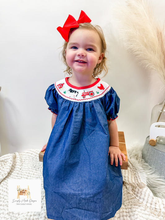 Farm smocked dress