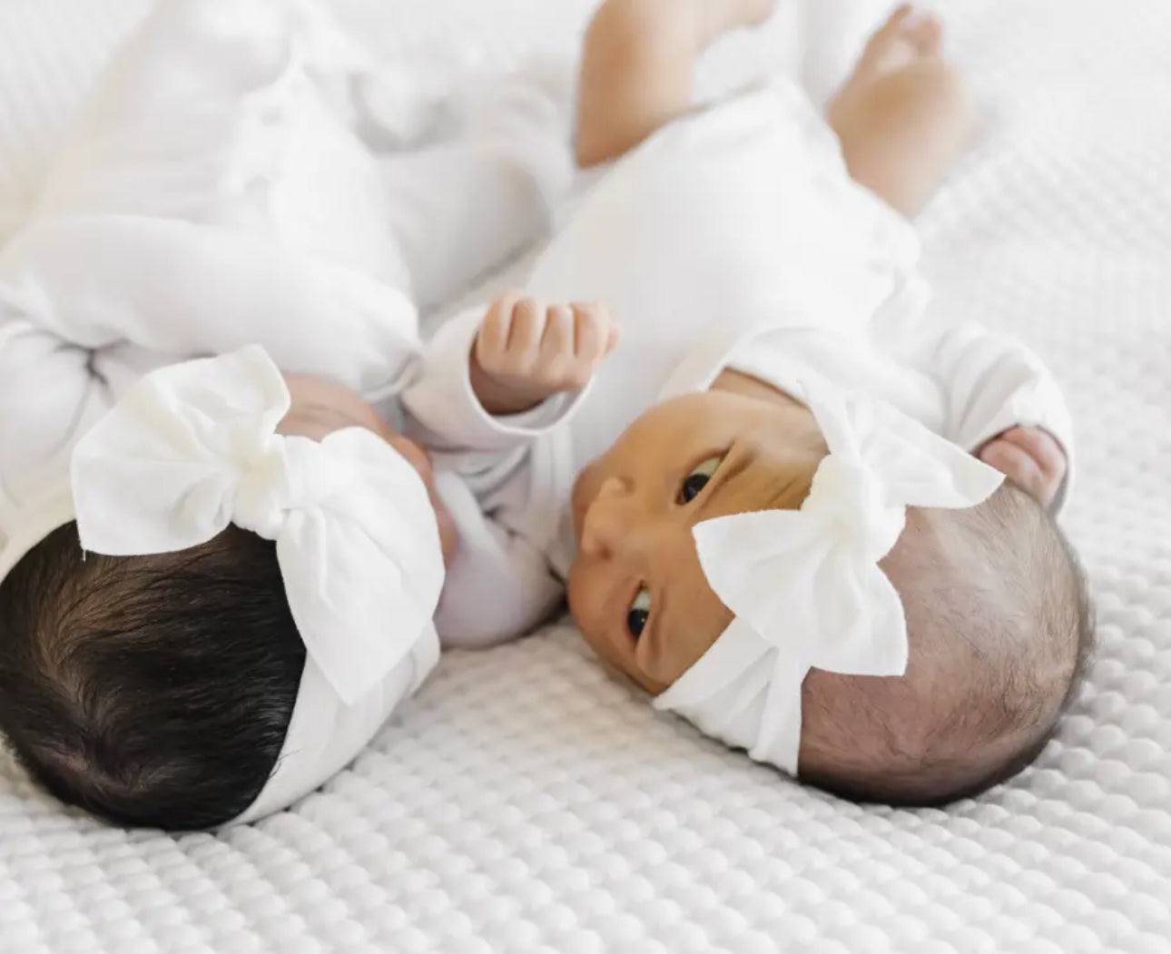 Itty bitty knot small soft nylon bow headband