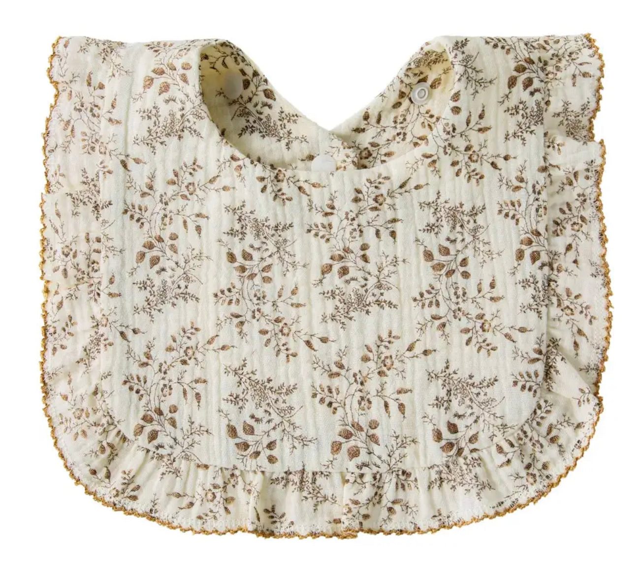 Ruffle edge pattern bib