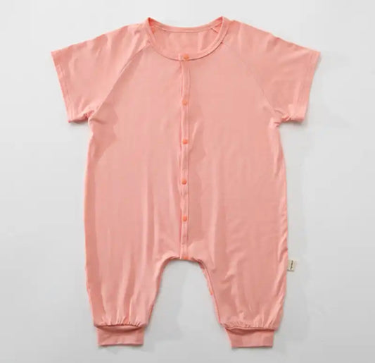 Oversized Pink bamboo romper