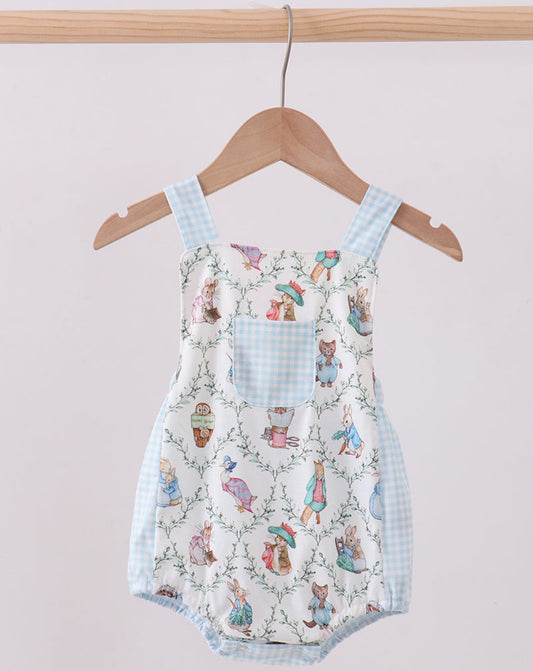 Blue bunny print bubble boys