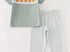 Sage gingham pumpkin boys set