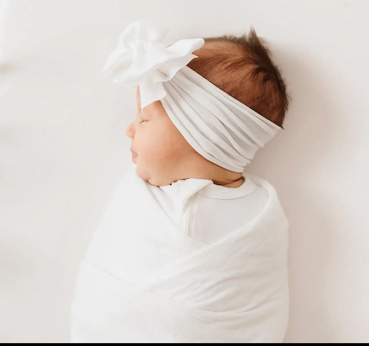 Satin fab soft headband bow