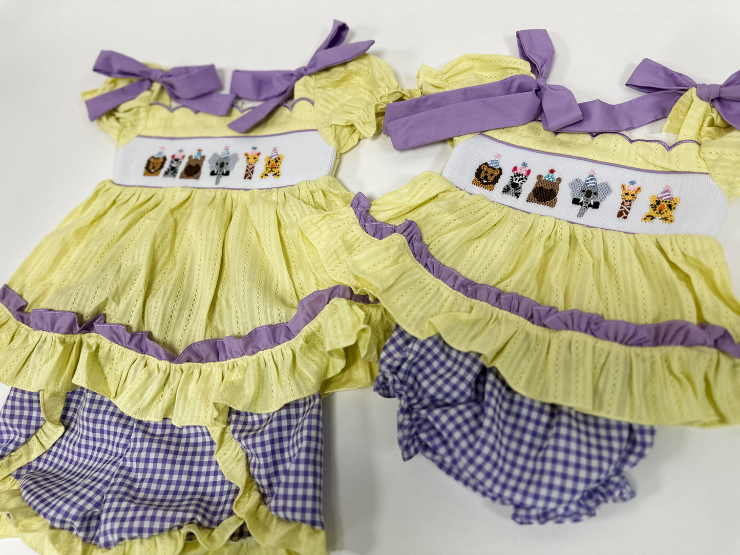 Party animal smocked girls set