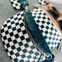 Checkered belt bag