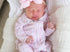Pink peterpan collar zipper footie