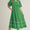 Green smock midi dress