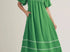 Green smock midi dress