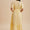 Swiss dot yellow maxi dress