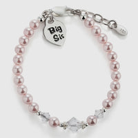 Big sis pink sterling silver bracelet 1-5Y