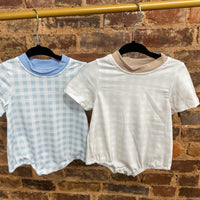 Gingham bubble- Embroidered