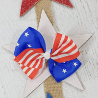 Oversized flag bow (alligator clip)