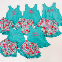 Bow back short set +$5 for embroidery