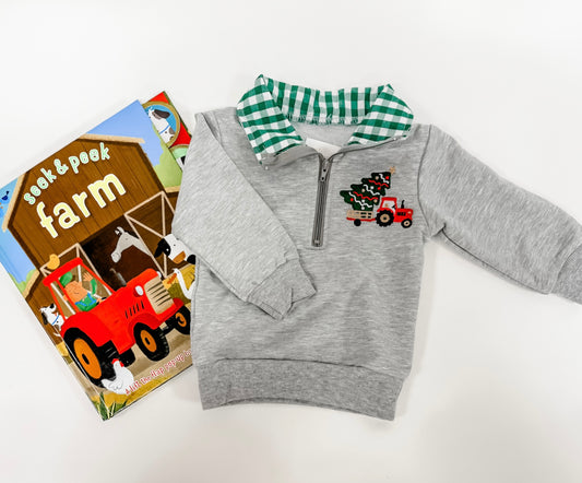 Christmas tree hauler quarterzip