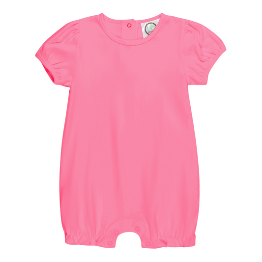 Hot pink romper- embroider me