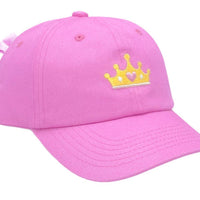 Princess crown bow back hat