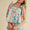 Blue abstract short set