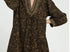 Leopard Print Contrast Trim Puff Sleeve Tunic Dress