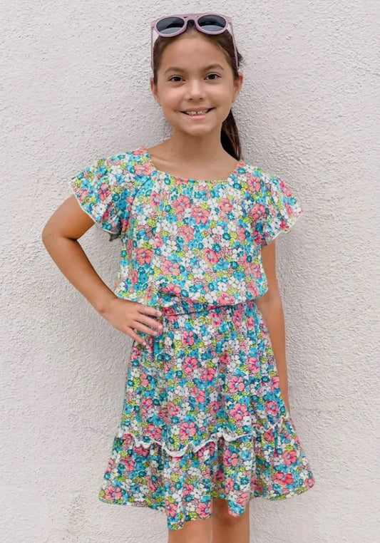 2pc floral skirt set