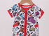 Red cars bamboo romper