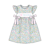 I heart mama smocked dress