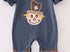 Navy scarecrow girls romper