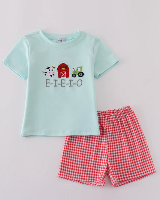 EIEIO boys short set