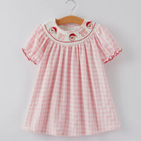 Pink Santa smocked dress