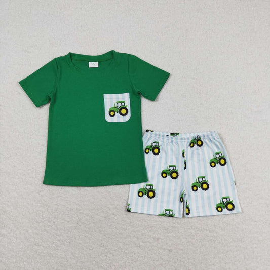 Farm tractor green short set