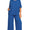 Curvy sized ribbed pant set- navy