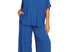 Curvy sized ribbed pant set- navy