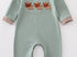 French knot boys cow romper