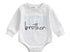 Little brother embroidered sweatshirt onesie
