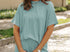 Blue ribbed short set