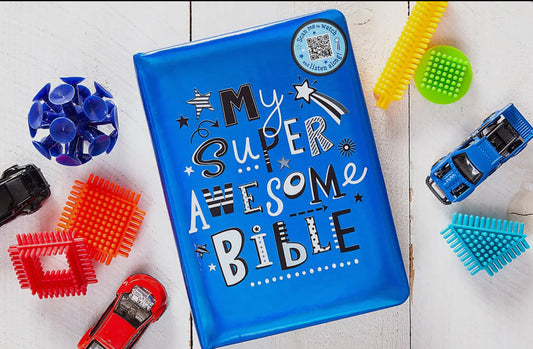 My super awesome Bible blue